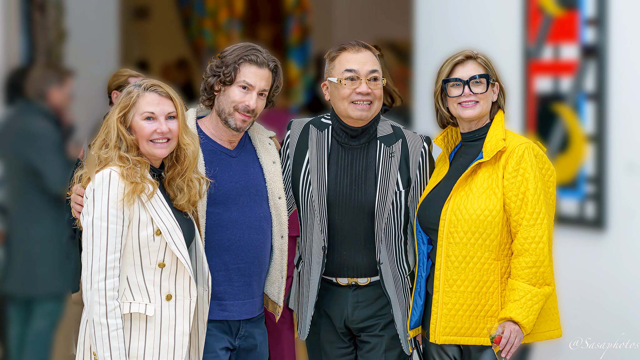 Chic Compass issue release party at the Rita Deanin Abbey Museum with Laura Sanders, Jason Gould, David Tupaz and Laura Henkel